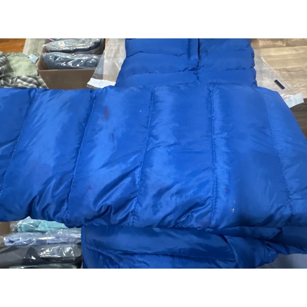 Cabelas Kids XL Royal Blue Hooded Puffer Jacket Quilted Full Zip Lightweight - Picture 5 of 5